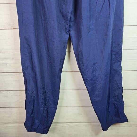 Vintage 90s Nike Windbreaker Swoosh Track Pants Men’s Sz Medium Blue Zip Ankles - Picture 8 of 10